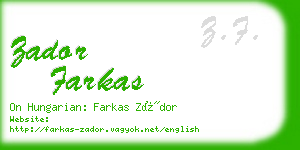 zador farkas business card